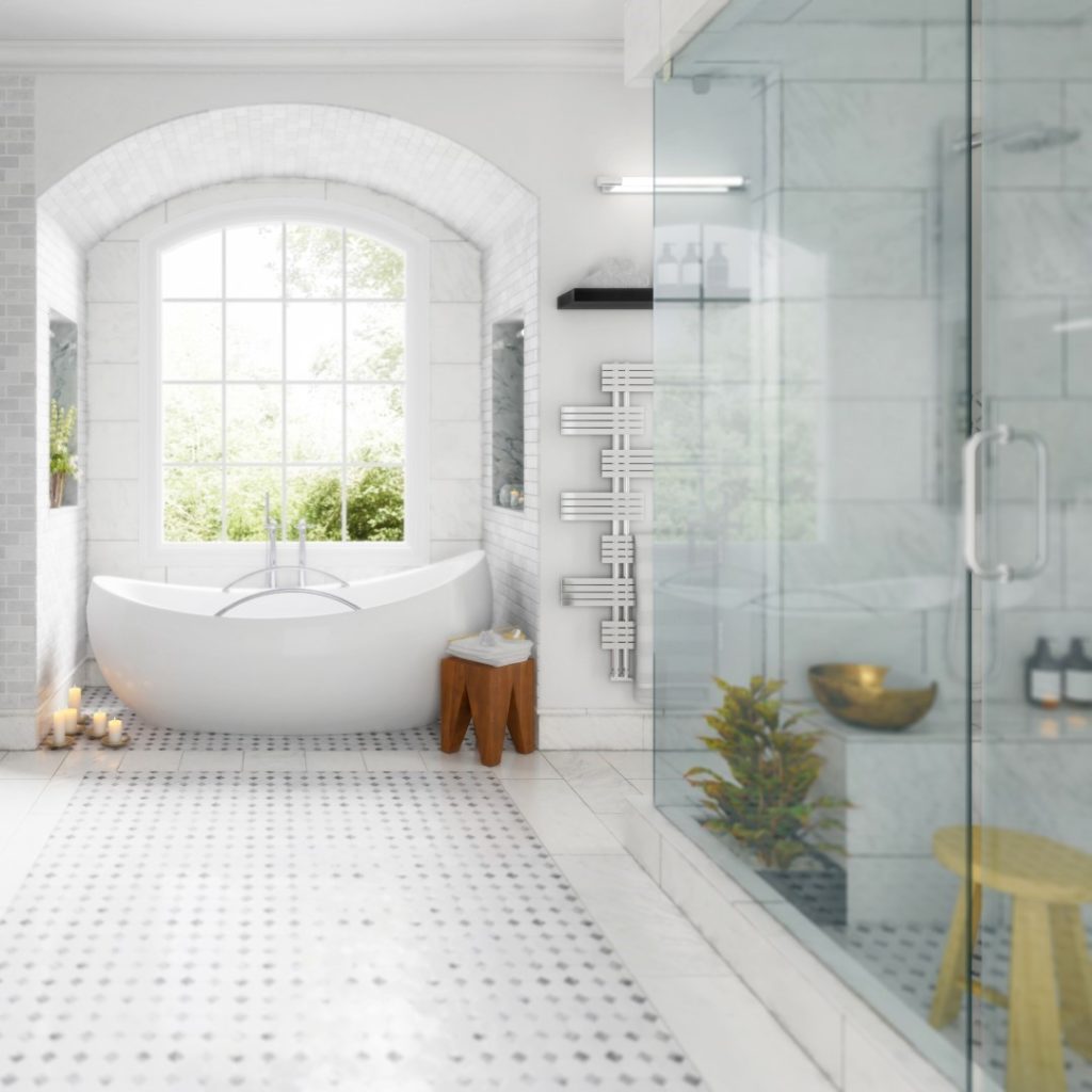 Renovation Of An Old Building Bathroom (detail) 3d Visualization