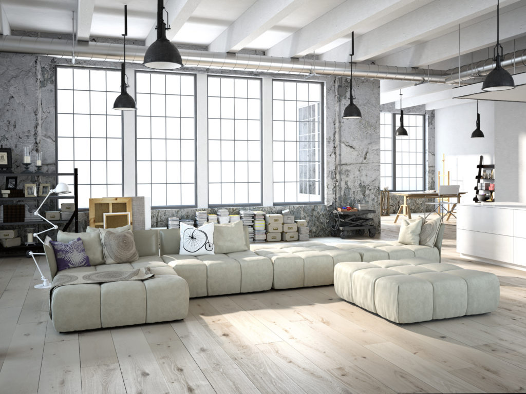 Modern Living Room. 3d Rendering